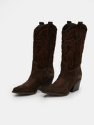 DIVINE FOLLIE - STIVALE TEXANO CAMOSCIO - TERRA