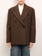 VICOLO - GIACCA CAPPOTTO OVER DOPPIO PETTO - MORO
