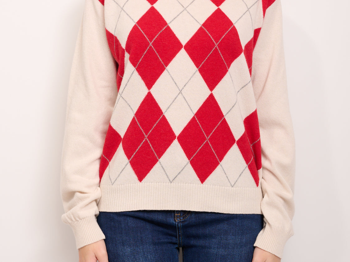 ANGELA DAVIS MAGLIA ROMBI PANNA