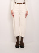 TENSION IN - VELVET EGG PANTS - CREAM