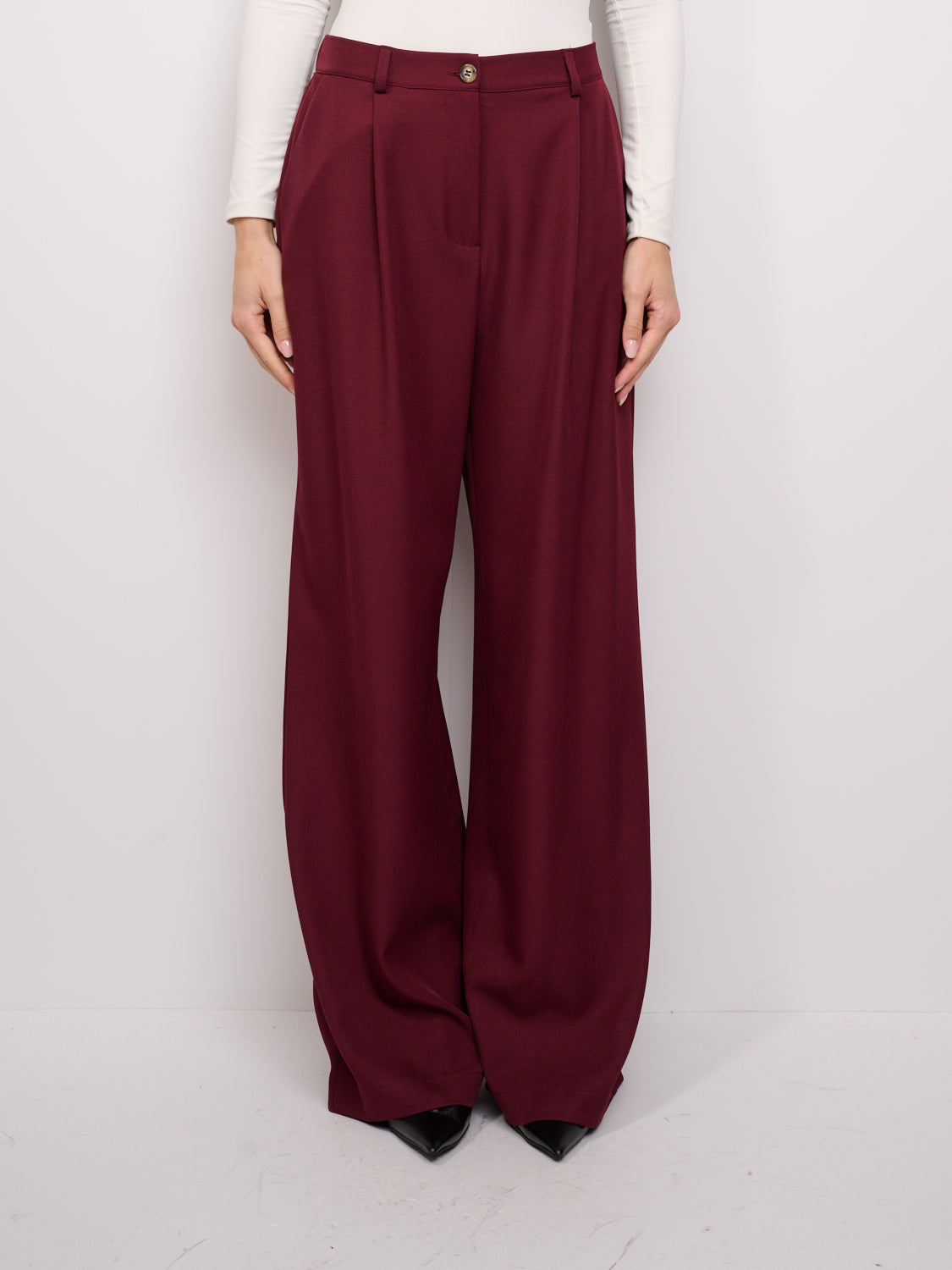 DIXIE - PANTALONE PALAZZO - BORDEAUX