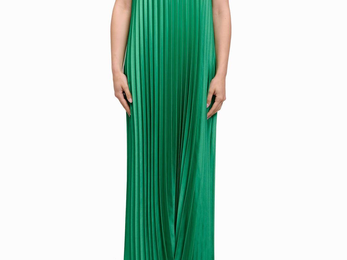 TENSIONE IN ABITO PLISSE VERDE