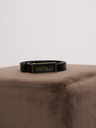 VICOLO - CINTA PLACCA LOGO - NERO