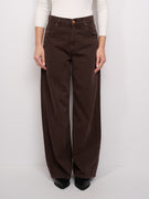 ALLEY - MIA WIDE FIT JEANS - DARK BROWN