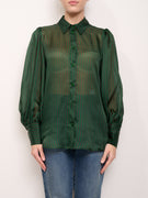 TENSION IN - STRIPED SHIRT - GREEN/BORDEOUX