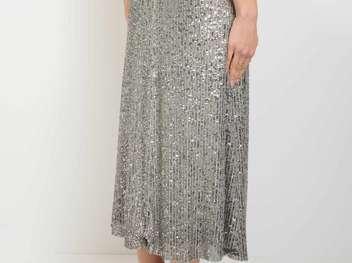 TENSIONE IN GONNA PAILLETTES GRIGIO - Main Image