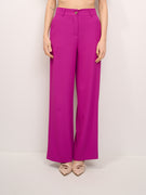 DIXIE - WIDE TROUSERS WITH ELASTIC BACK - MAGENTA