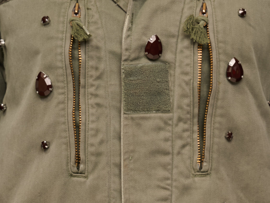 VICOLO GIACCA VINTAGE CON APPLICAZIONE MILITARE