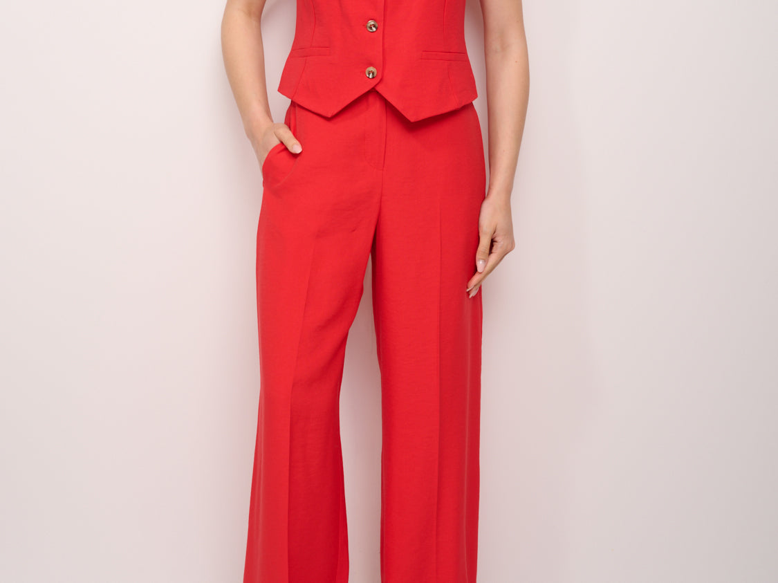 TENSIONE IN COMPLETO GILET+PANTALONE ROSSO - Main Image